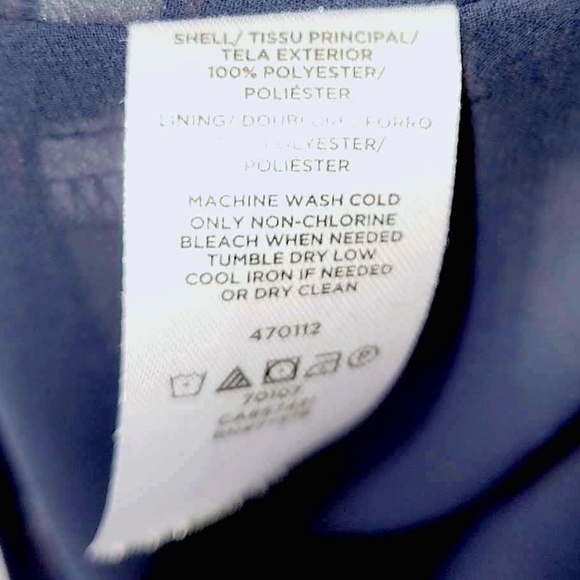 LOFT Lined Navy Pink Cream Stripes Flowy Spagetti Strap Camisole Top size Medium - Picture 8 of 8